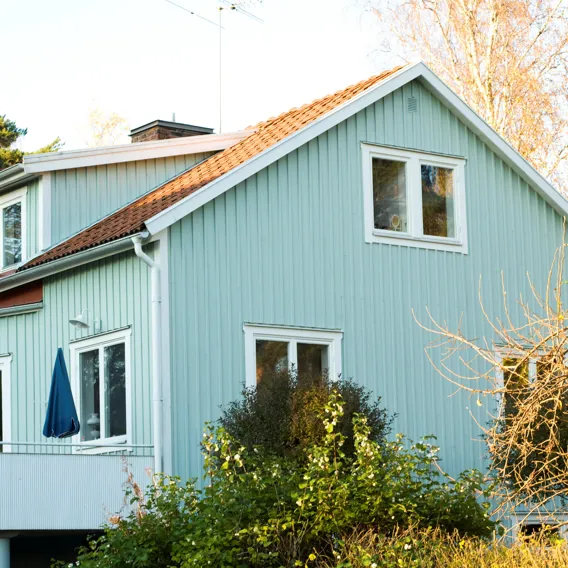Ljusblå villa