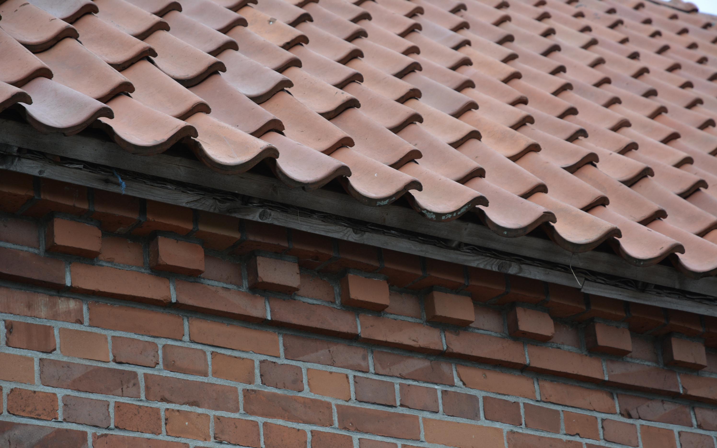 Tegelhus med tegelpannor