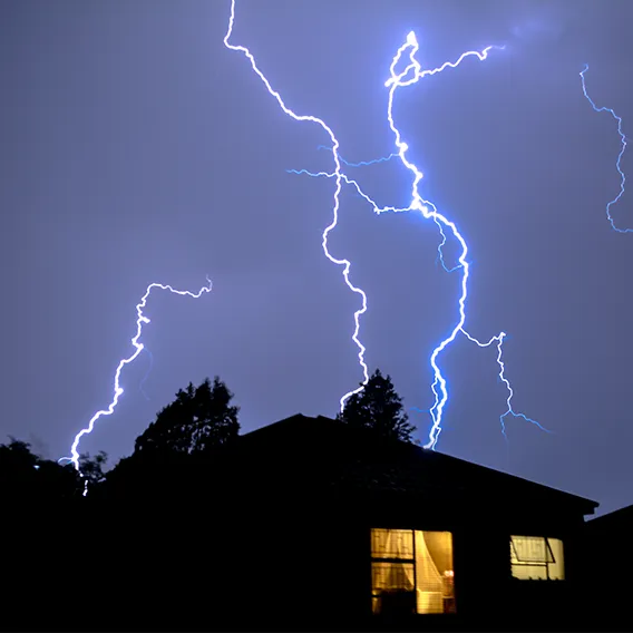 Storm över villa
