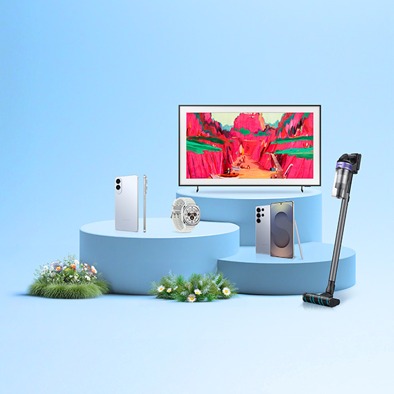 Olika tekniska produkter från Samsung