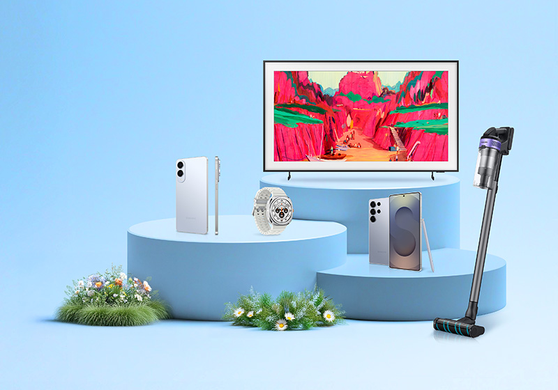 Olika tekniska produkter från Samsung