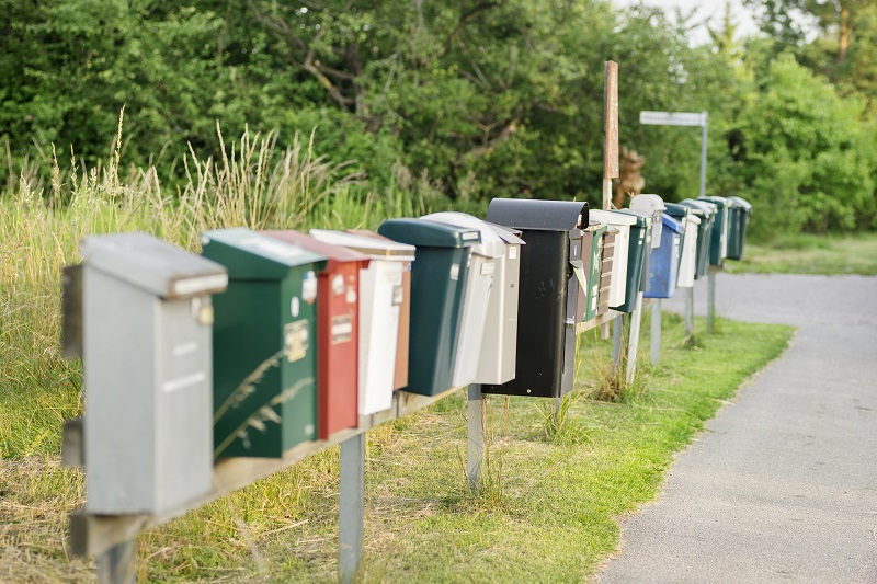 Brevlådor på rad